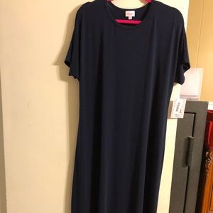 Lularoe True Navy Maria Dress in XL